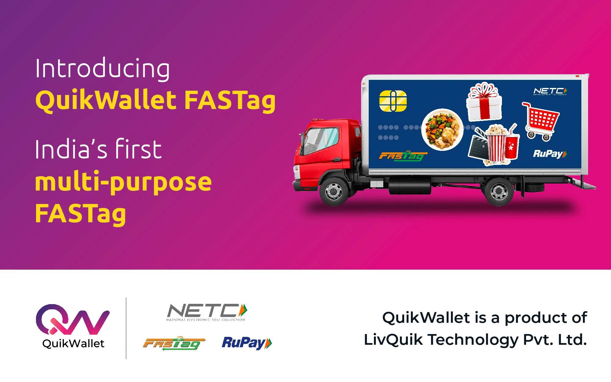 Introducing QuikWallet FASTag - India’s first multi-purpose FASTag