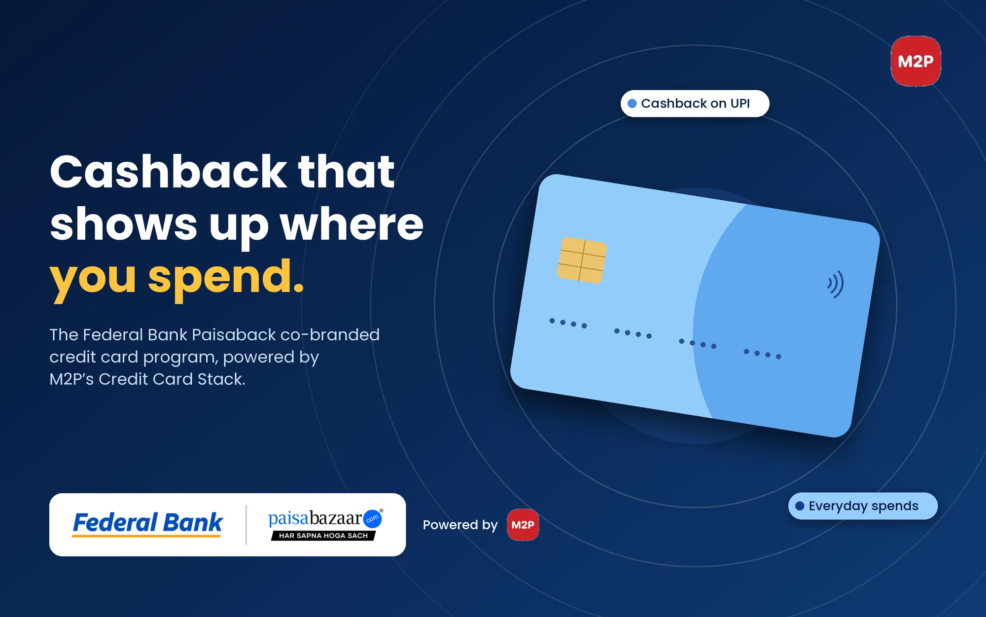 M2P's Credit Card Stack Powers Federal Bank Paisaback Co-Branded CC Program with Paisabazaar